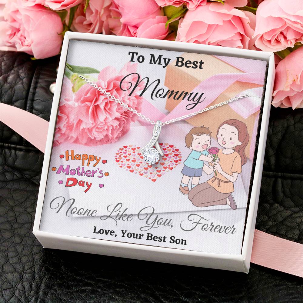 To My Best Mommy From Best Son Alluring Necklace Alluring Beauty Necklace