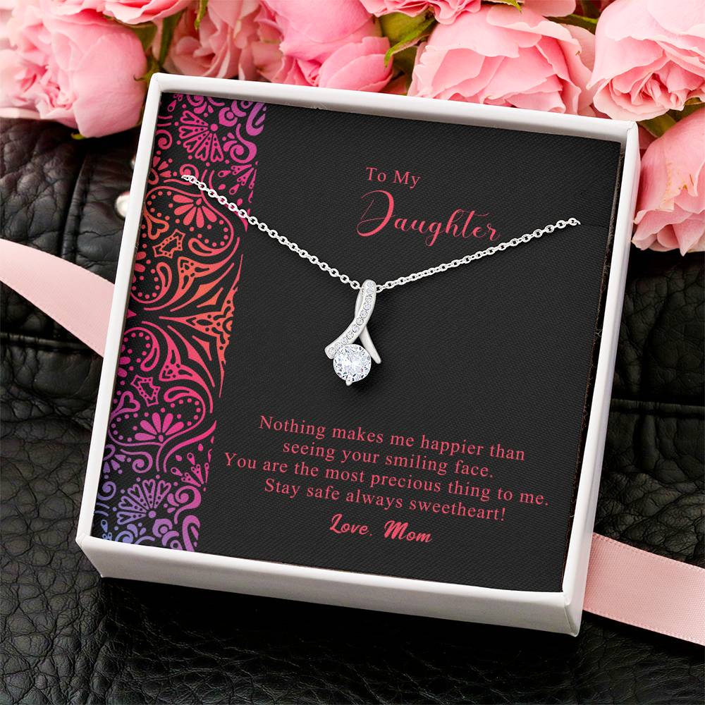 Mom To Daughter Alluring Beauty Necklace Gift -  Daughter Birthday Gift Daughter Jewelry Daughter Necklace Mom To Daughter Alluring Beauty Necklace