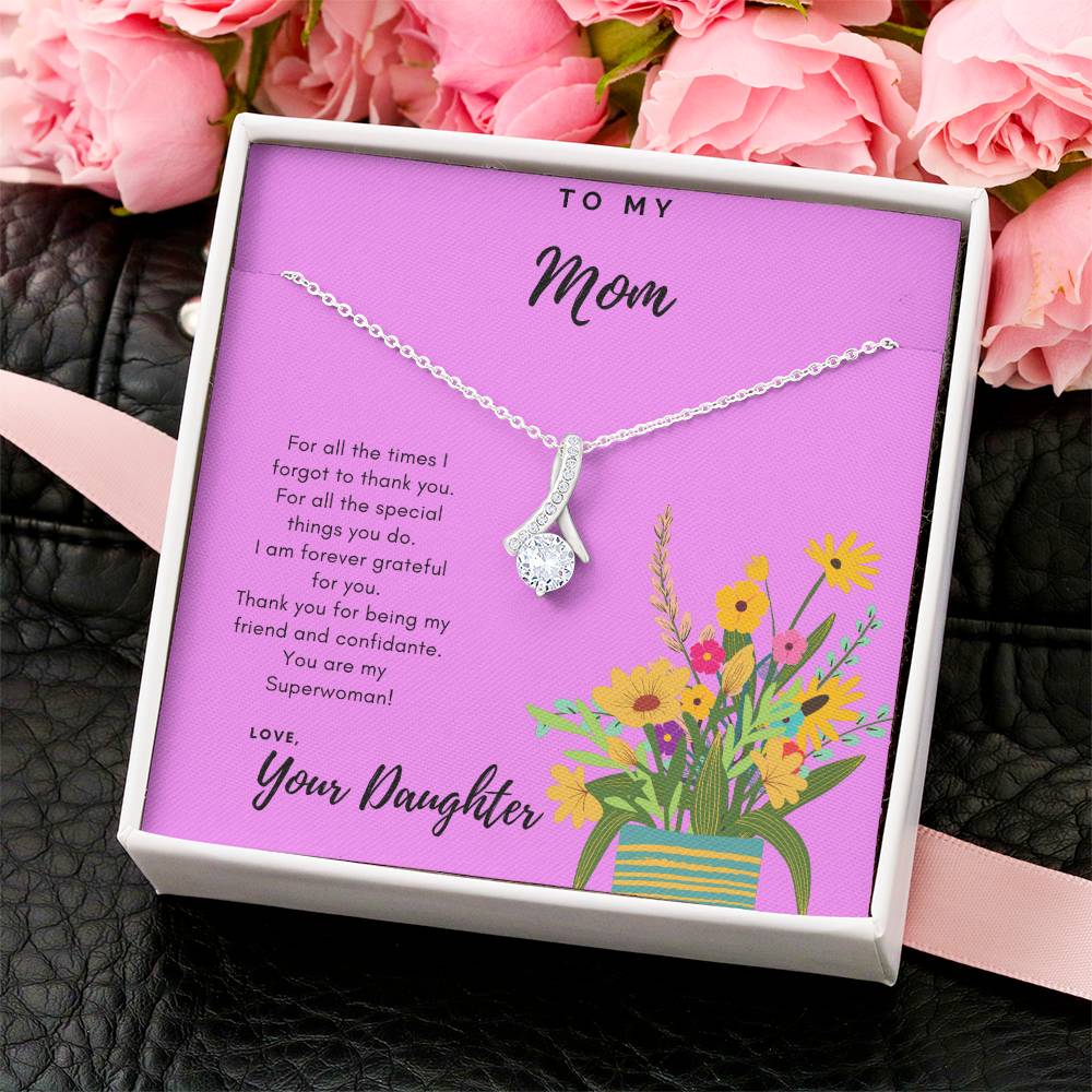To Mom A Tribute Necklace Alluring Beauty Necklace