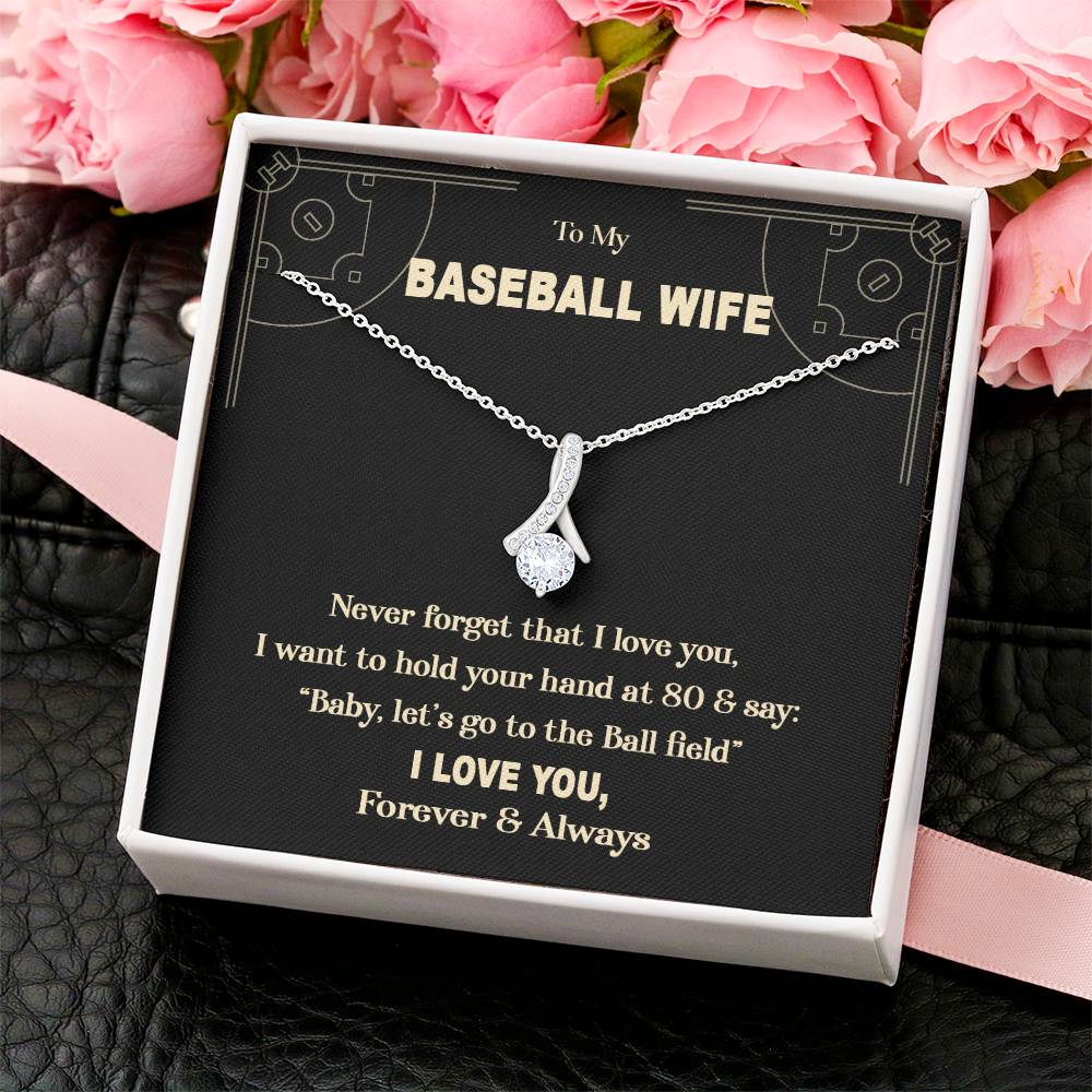 To My Baseball Wife - Baby Let's Go To The Ball Field - Luxury Necklace 3 Alluring Beauty Necklace