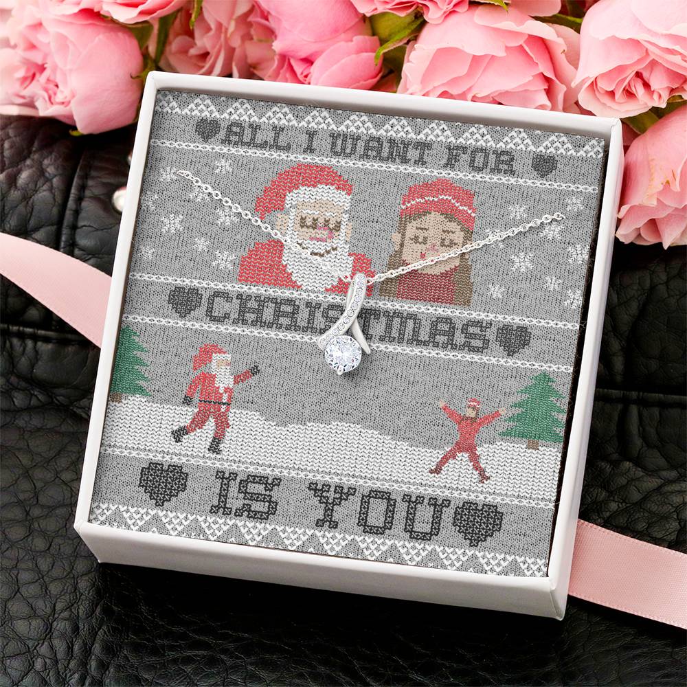 All I Want For Christmas Is You Necklace Pendant Alluring Beauty Necklace