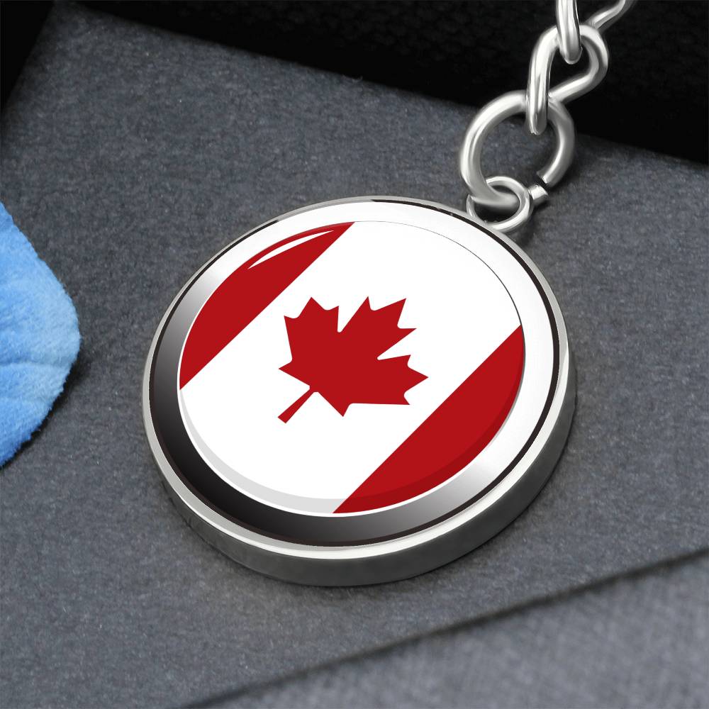 Canada Silver Keychain