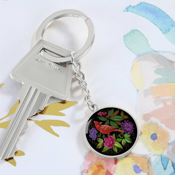 Cardinal Bird Keychain