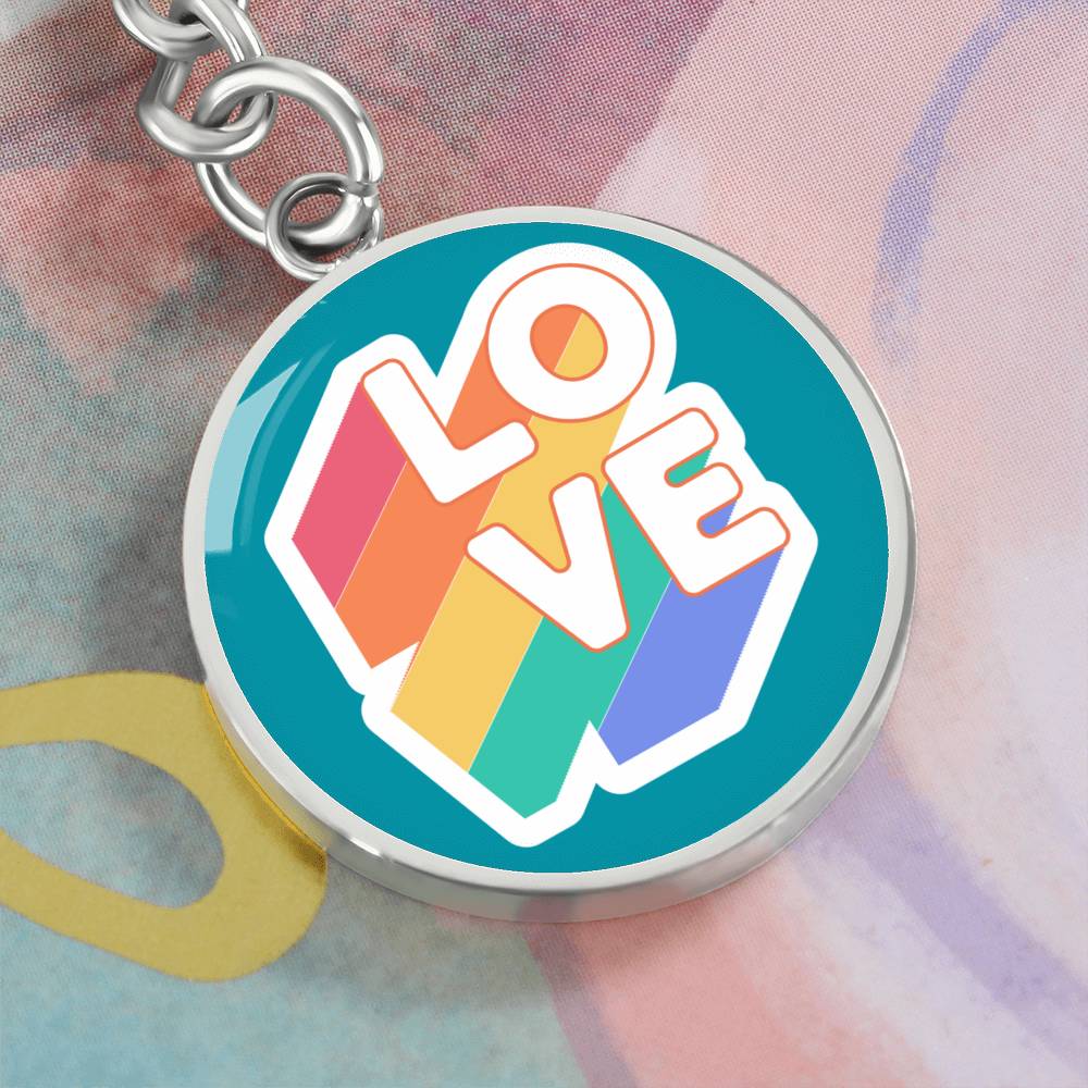 Circle Pride Keychain - LOVE