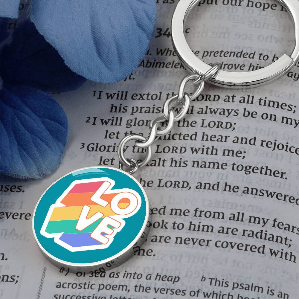 Circle Pride Keychain - LOVE