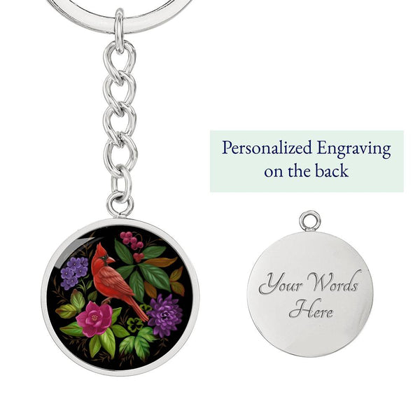 Cardinal Bird Keychain
