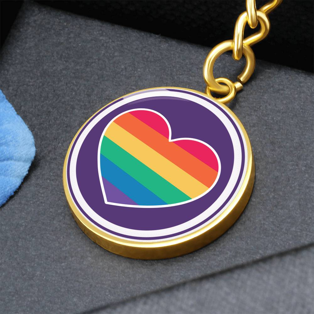 Circle Pride Keychain - Purple Pride