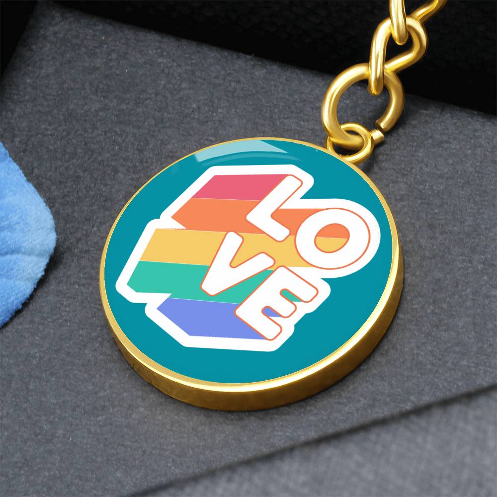 Circle Pride Keychain - LOVE