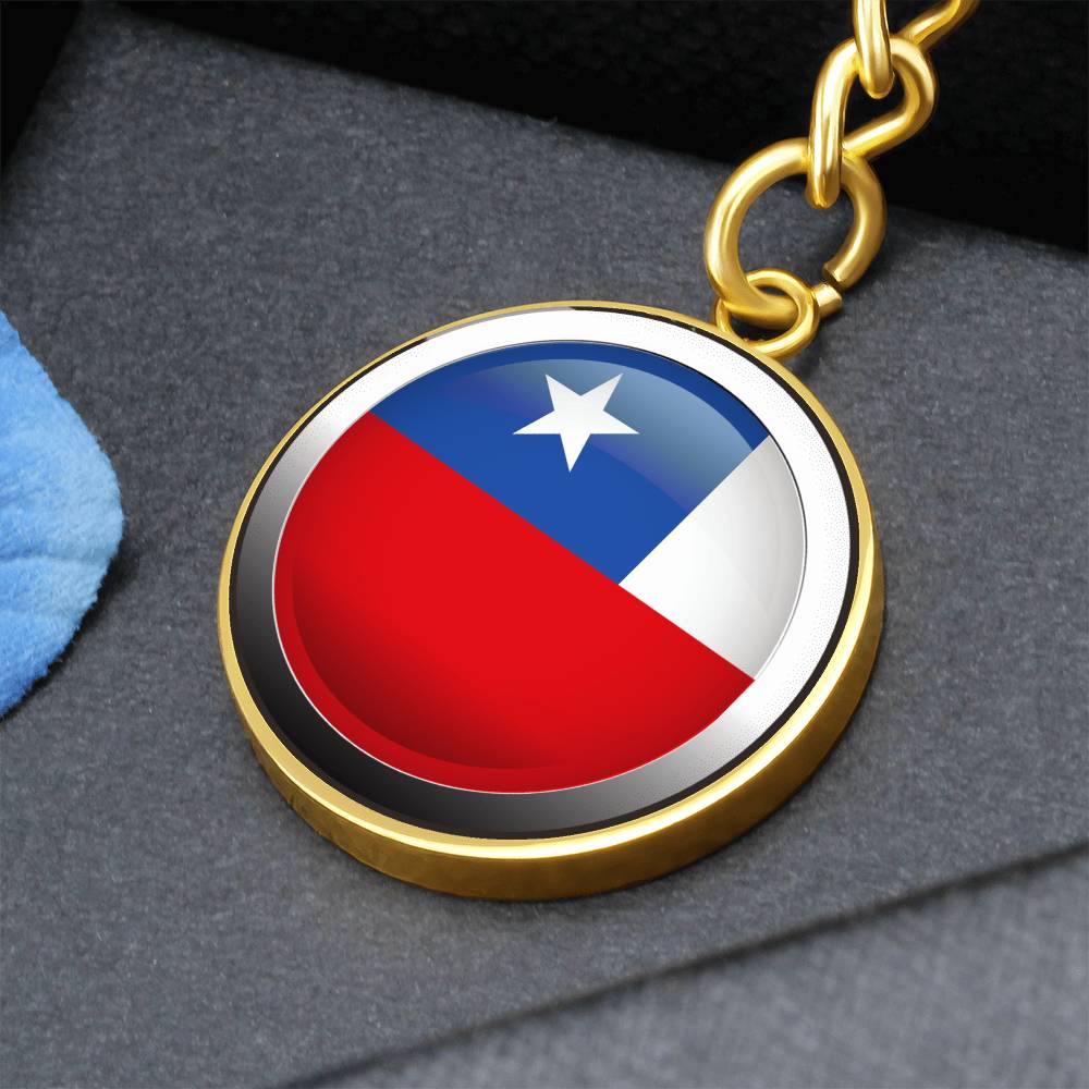 Chile Silver Keychain