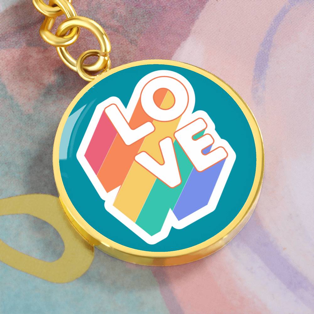 Circle Pride Keychain - LOVE