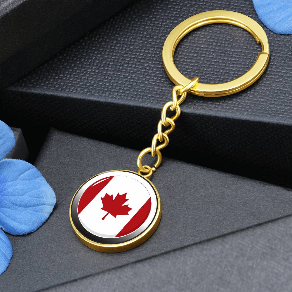 Canada Silver Keychain