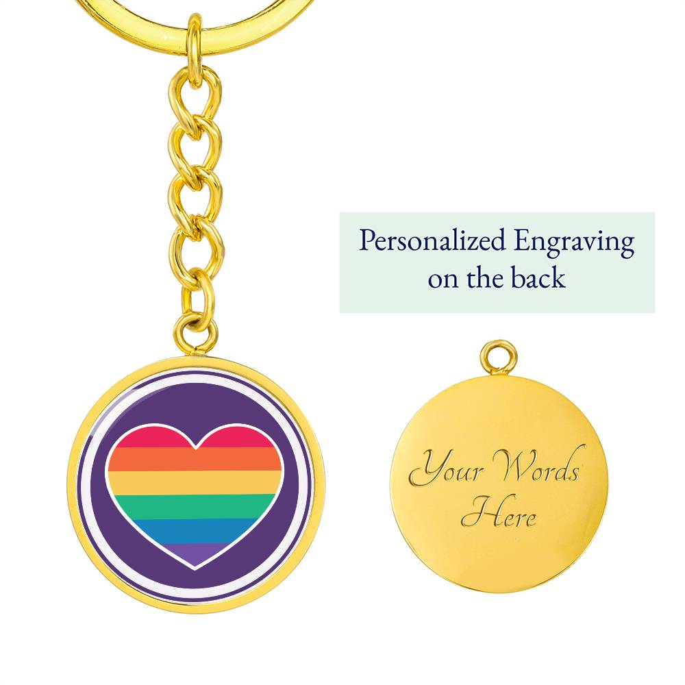 Circle Pride Keychain - Purple Pride