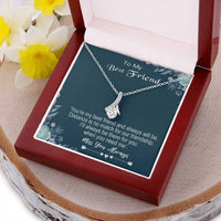To My Bestfriend - Miss You Always-  925 Sterling Silver Pendant Alluring Beauty Necklace