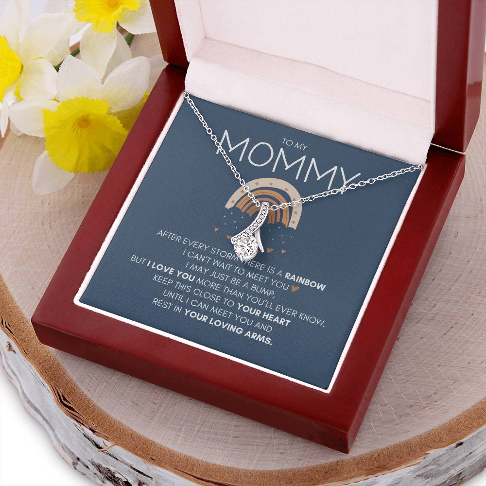 Rainbow Baby Necklace To My Mommy Necklace New Mompregnancy Gift Perfect Gift For Expecting Wife Daughter Friend Baby Bump Gift From Tummy Alluring Beauty Necklace
