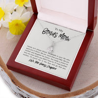 To My Bonus Mom - From Badass Daughter - White Alluring Beauty Necklace