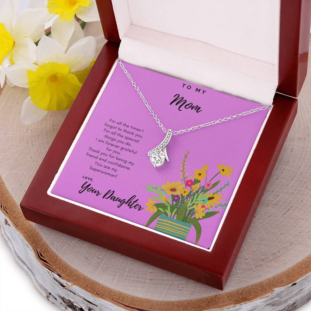 To Mom A Tribute Necklace Alluring Beauty Necklace
