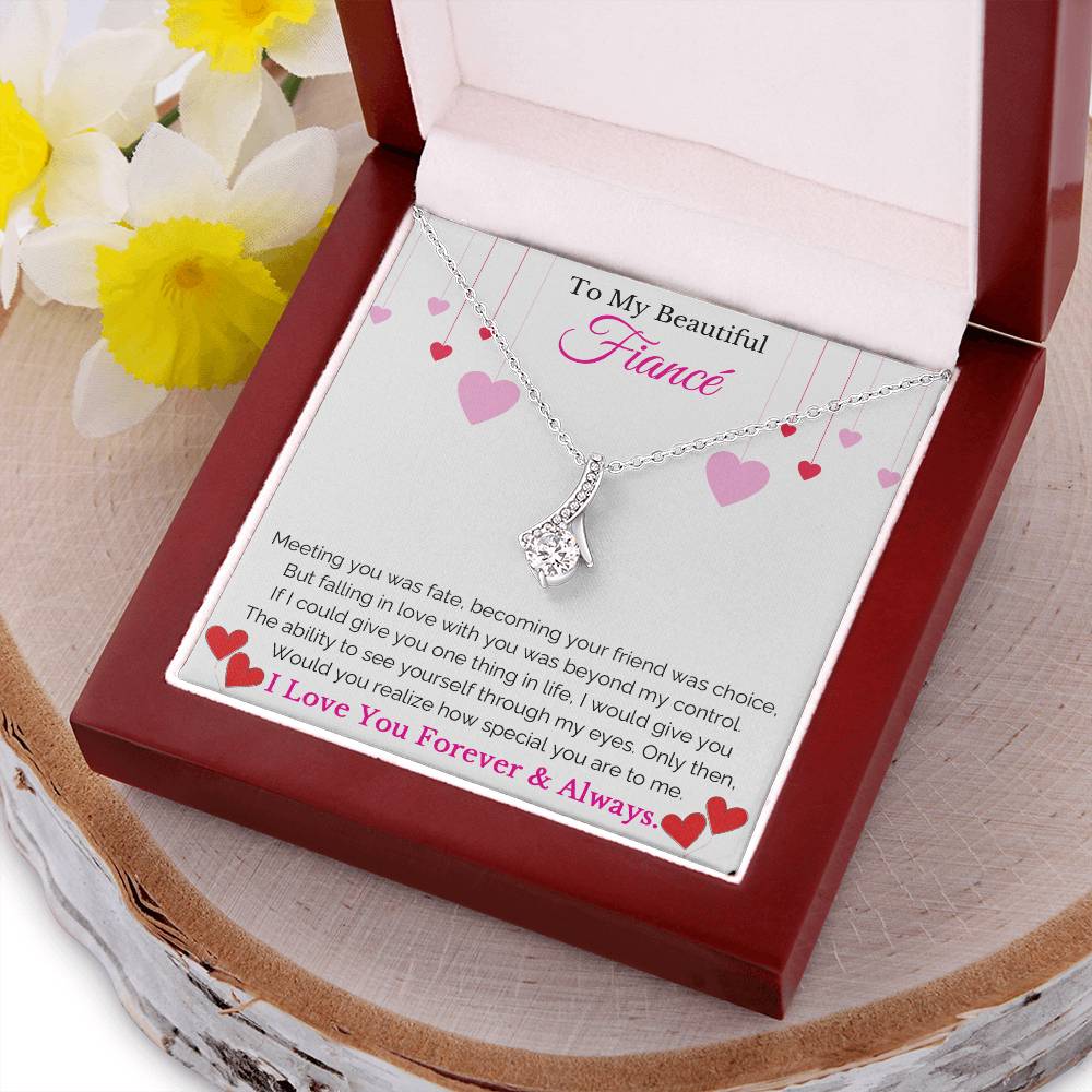 To My Beautiful Fiancé Alluring Beauty Necklace