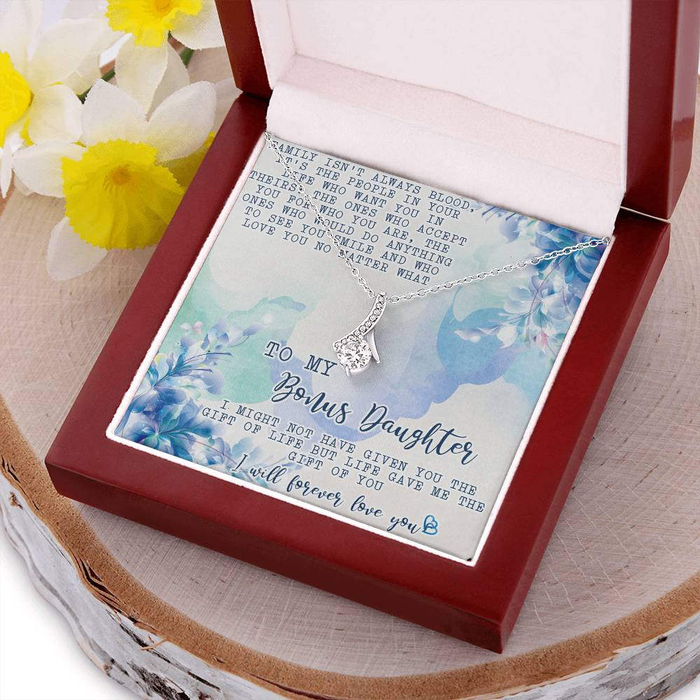 Stepdaughter Necklace Gift Customize Bonus Daughter Necklace Alluring Beauty Necklace For Stepdaughter Daughter In Law Necklace Gifts Alluring Beauty Necklace