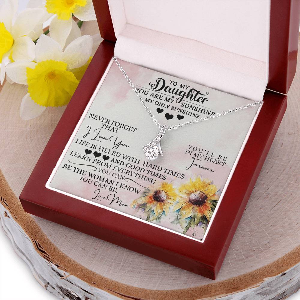 To My Daughter - Alluring Beauty Necklace For Gift - Gift For Daughter Alluring Beauty Necklace