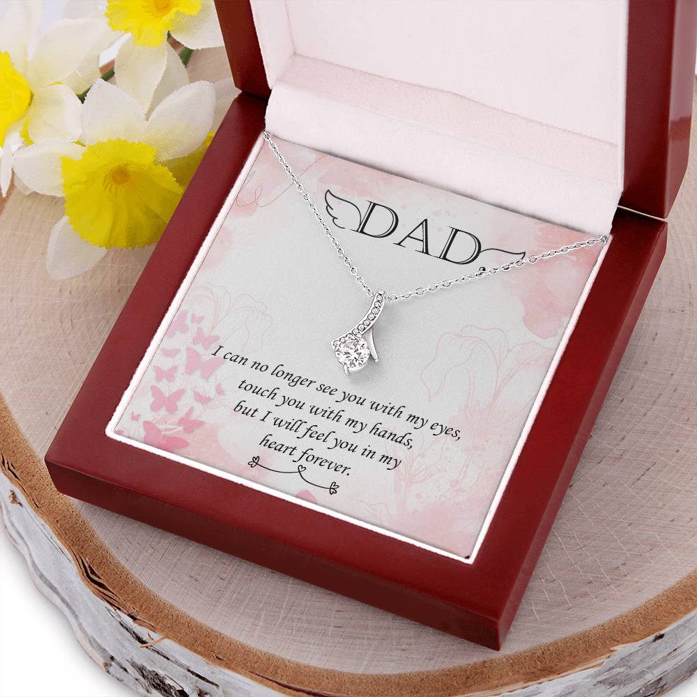 Personal Father Memorial  Remember Dad Necklace  Gift For Loss  Dad Angel Wing  Condolence Jewelry  Grieving Friend Gift Alluring Beauty Necklace