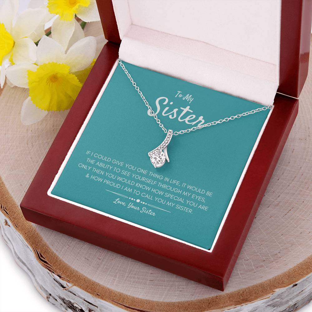 Proud To Call You My Sister Sister To Sister Gift Birthday Gift For Sister To My Sister Necklace Sister Bond Silver Necklace Alluring Beauty Necklace