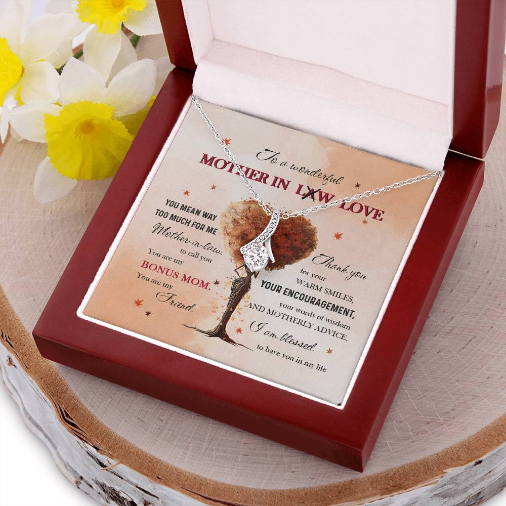 To A Wonderful Mother In Law Alluring Beauty Necklace