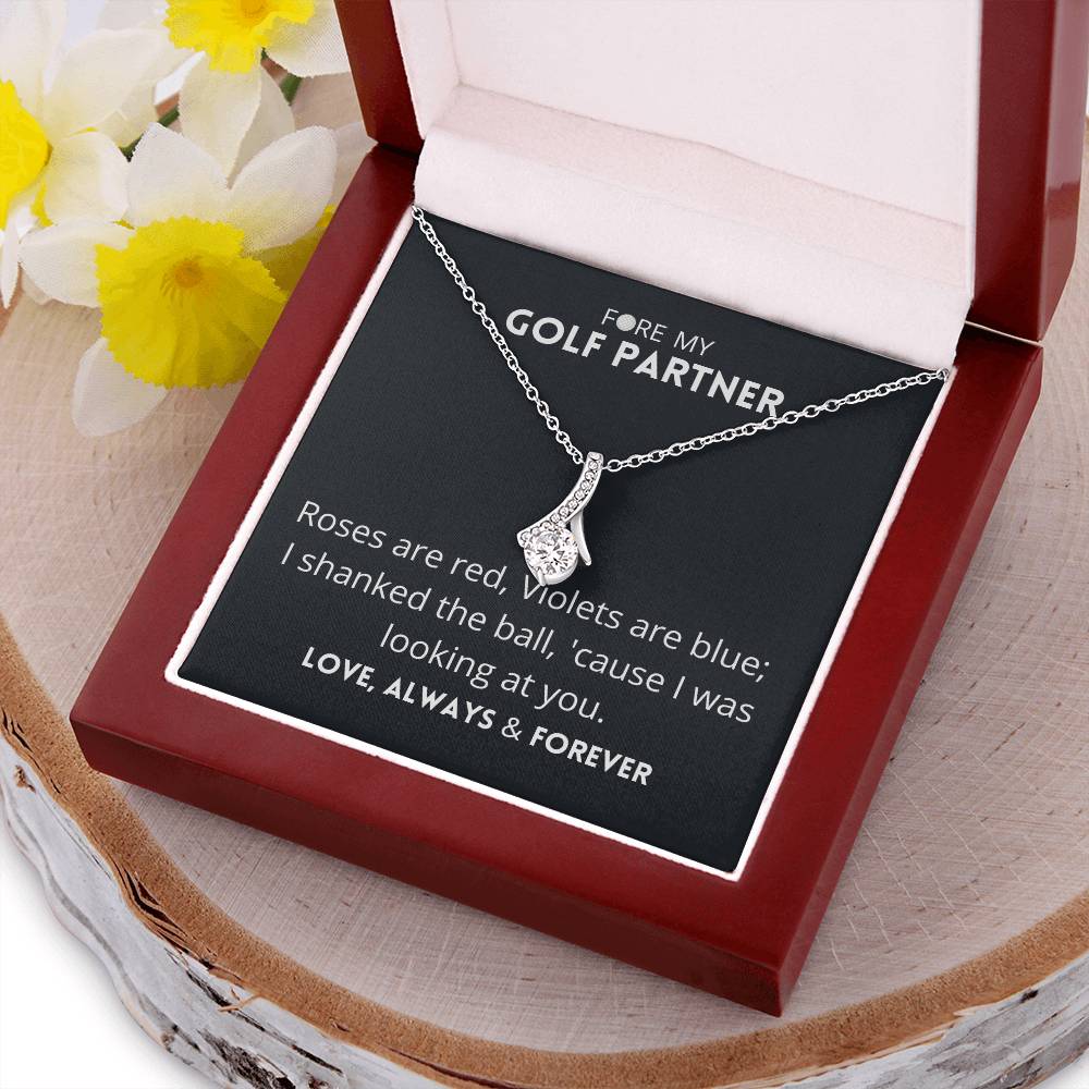 Roses Are Red Golf Necklace Alluring Beauty Necklace
