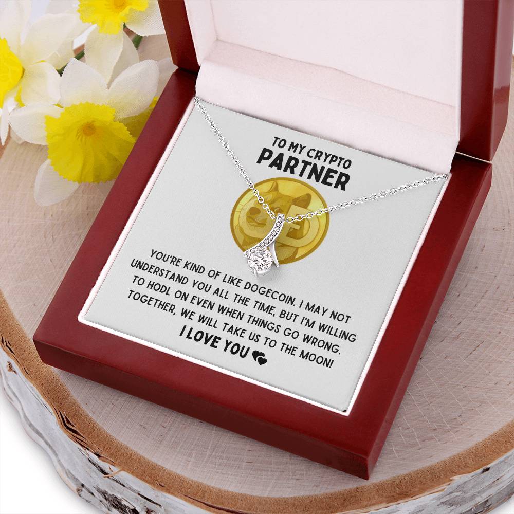 To My Crypto Partner - Doge To The Moon - Alluring Beauty Necklace Alluring Beauty Necklace