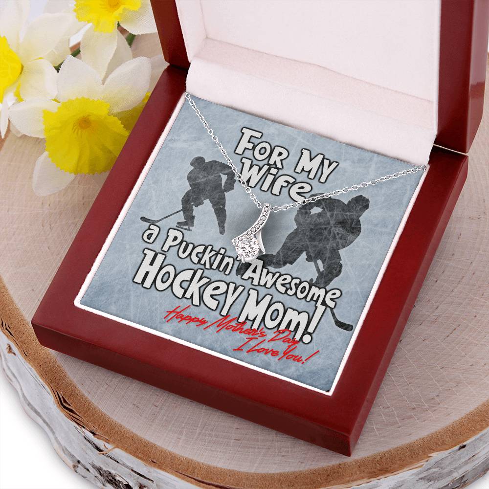 Puckin' Awesome Hockey Mom Alluring Beauty Necklace