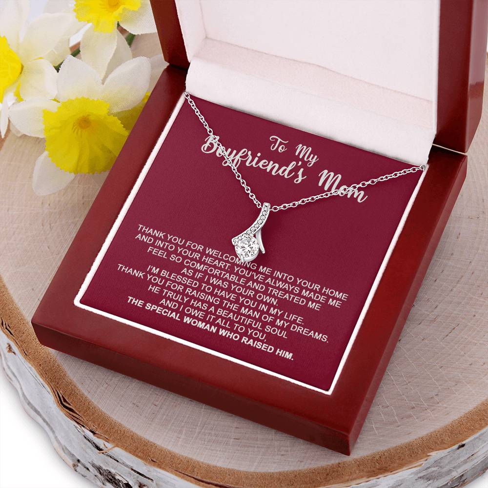 To My Boyfriend's Mom - I Owe It All To You - Necklace Br Alluring Beauty Necklace