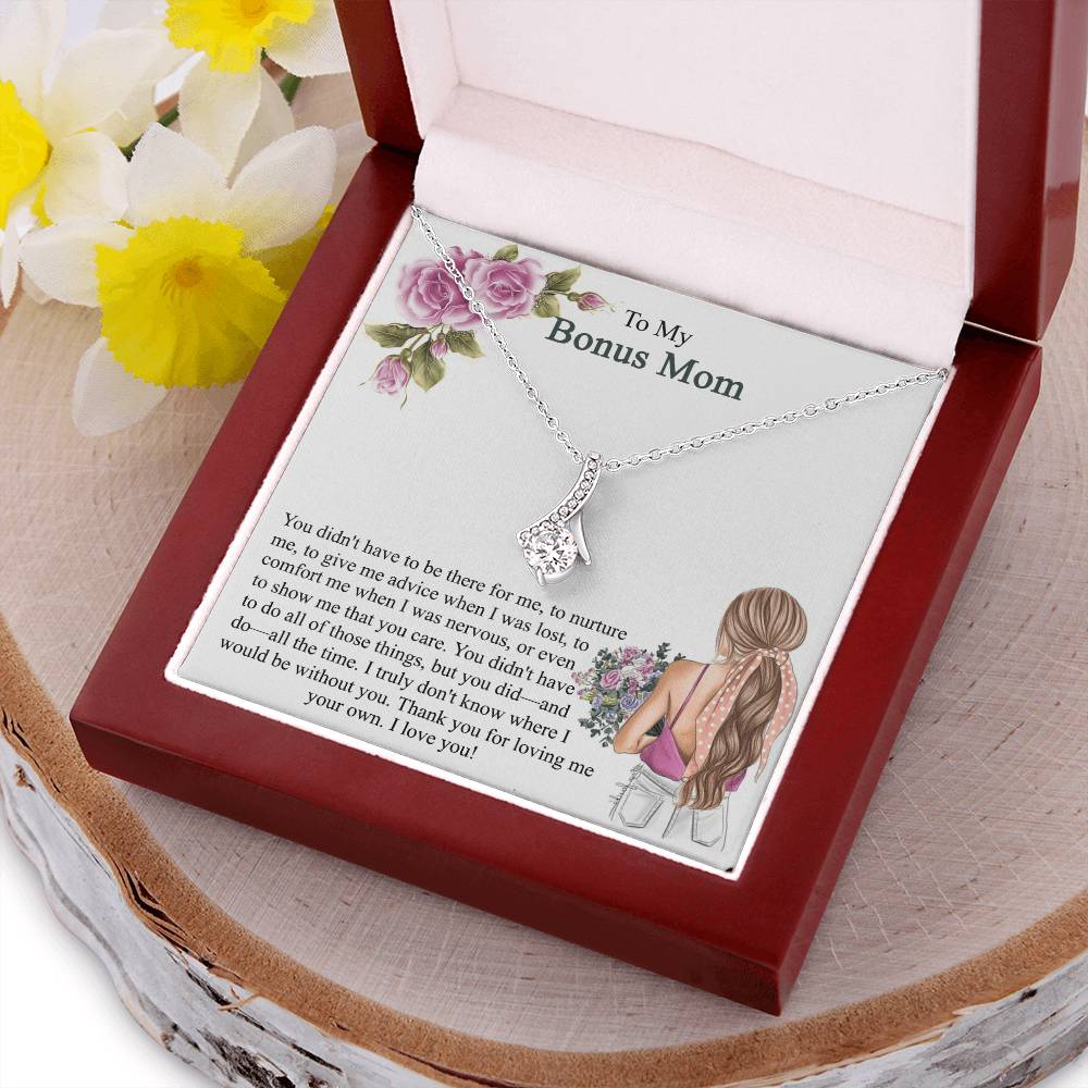 Step Mom Gift Bonus Mom Necklace Present For Stepmom For Mother's Day Christmas Birthday Double Circles Mother - Necklace Alluring Beauty Necklace