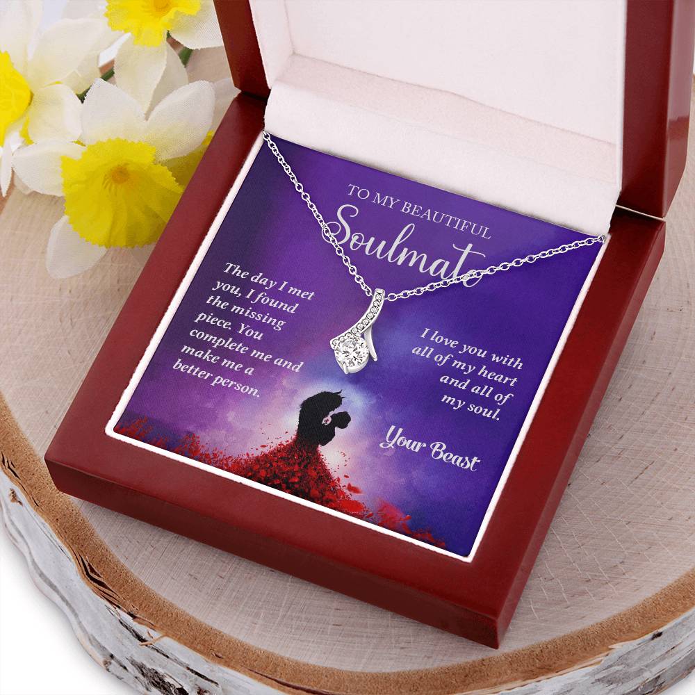 The Beast Loves Soulmates - Alluminum Necklace Alluring Beauty Necklace