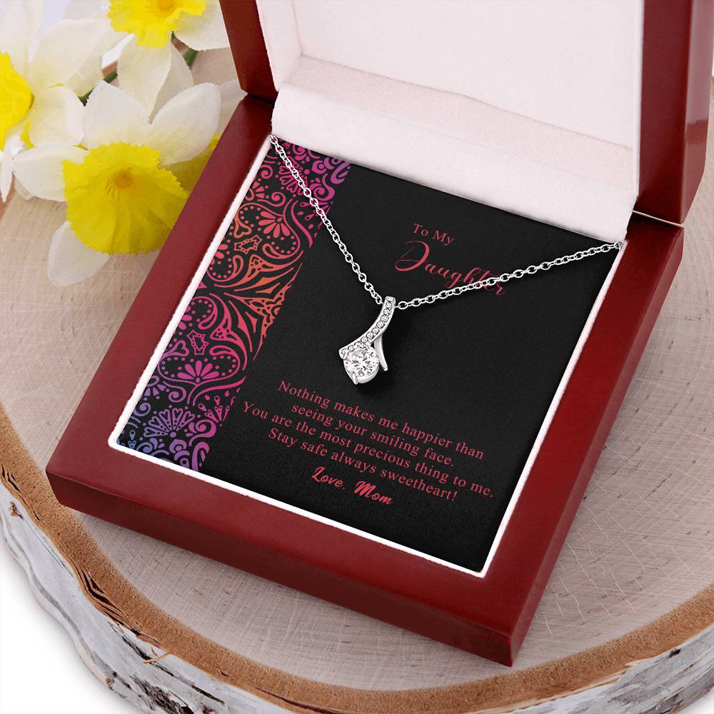 Mom To Daughter Alluring Beauty Necklace Gift -  Daughter Birthday Gift Daughter Jewelry Daughter Necklace Mom To Daughter Alluring Beauty Necklace