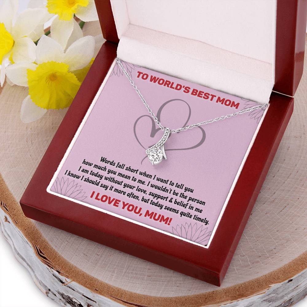 The World Best Mom -  Alluring Beauty Necklace Alluring Beauty Necklace