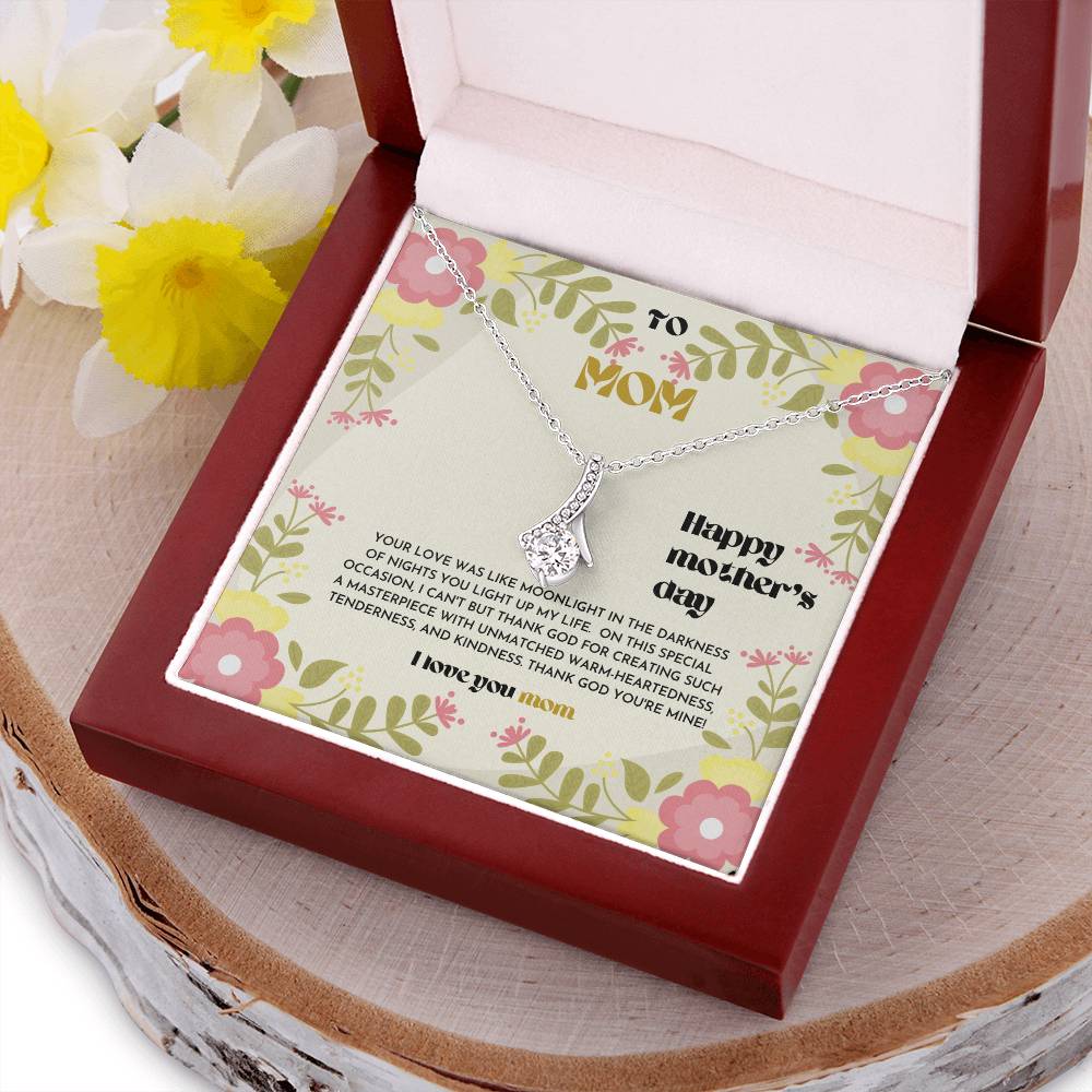 To Mom-Happy Mother's Day Necklace Gift Set. Alluring Beauty Necklace