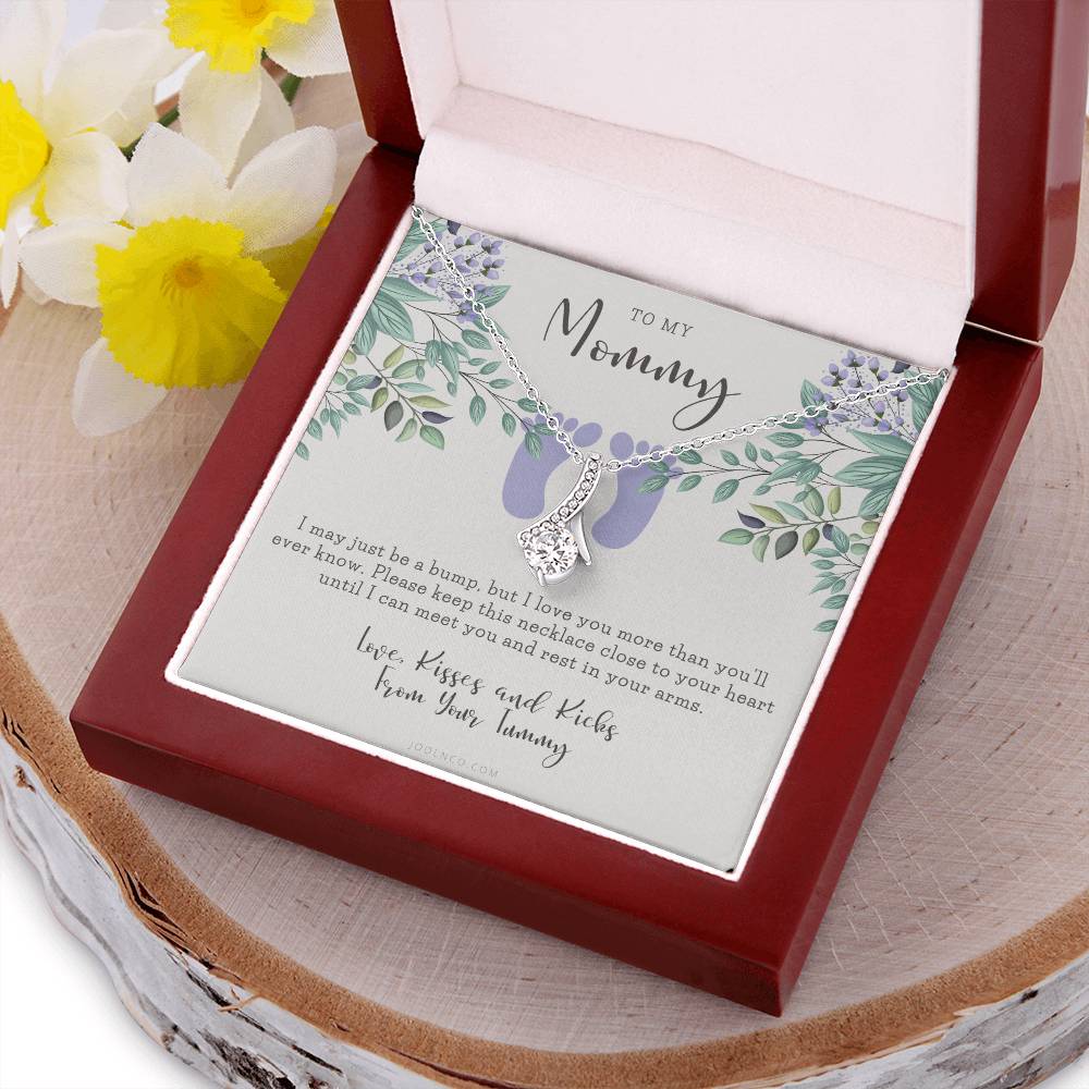 Mom To Be Gift  New Mommy Gift Necklace  Pregnant Wife Gift  I May Just Be A Bump  To Mummy From Bump  To Mommy To Be Alluring Beauty Necklace