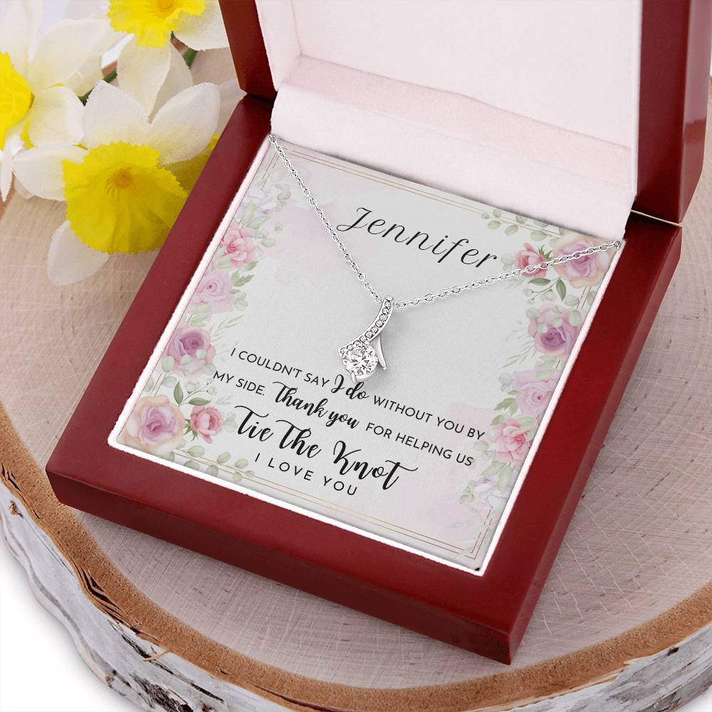 Bridesmaid Gift Bridesmaid Earrings Customize Bridesmaid Necklace Initial Necklace Bridesmaid Jewelry Alluring Beauty Necklace