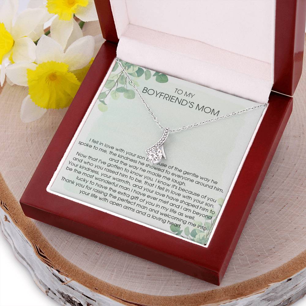 To My Boyfriends Mom Necklace Gift For Boyfriend's Mom Boyfriend's Mom Birthday Gift Mother's Day Gift Alluring Beauty Necklace