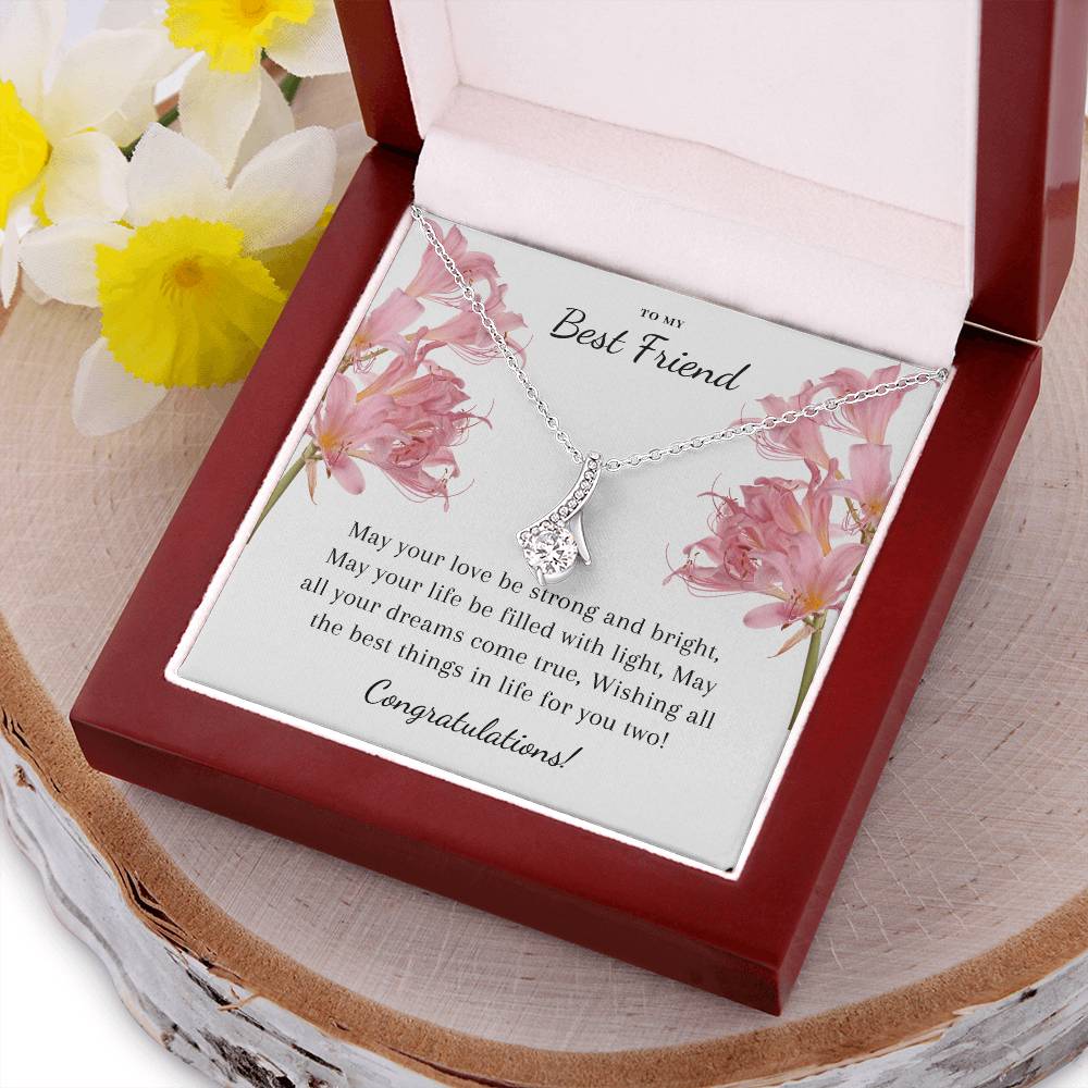 To My Best Friend Wedding Gift Alluring Beauty Necklace
