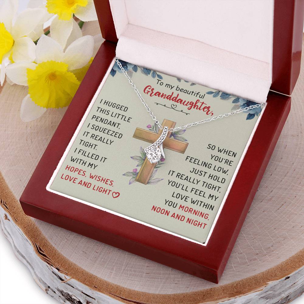 To My Beautiful Granddaughter Alluring Beauty Necklace