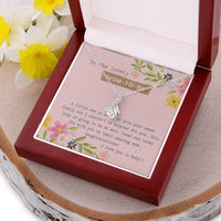 Mom To Be Ribbon Drop Necklace  Pink Floral Baby Shower Alluring Beauty Necklace