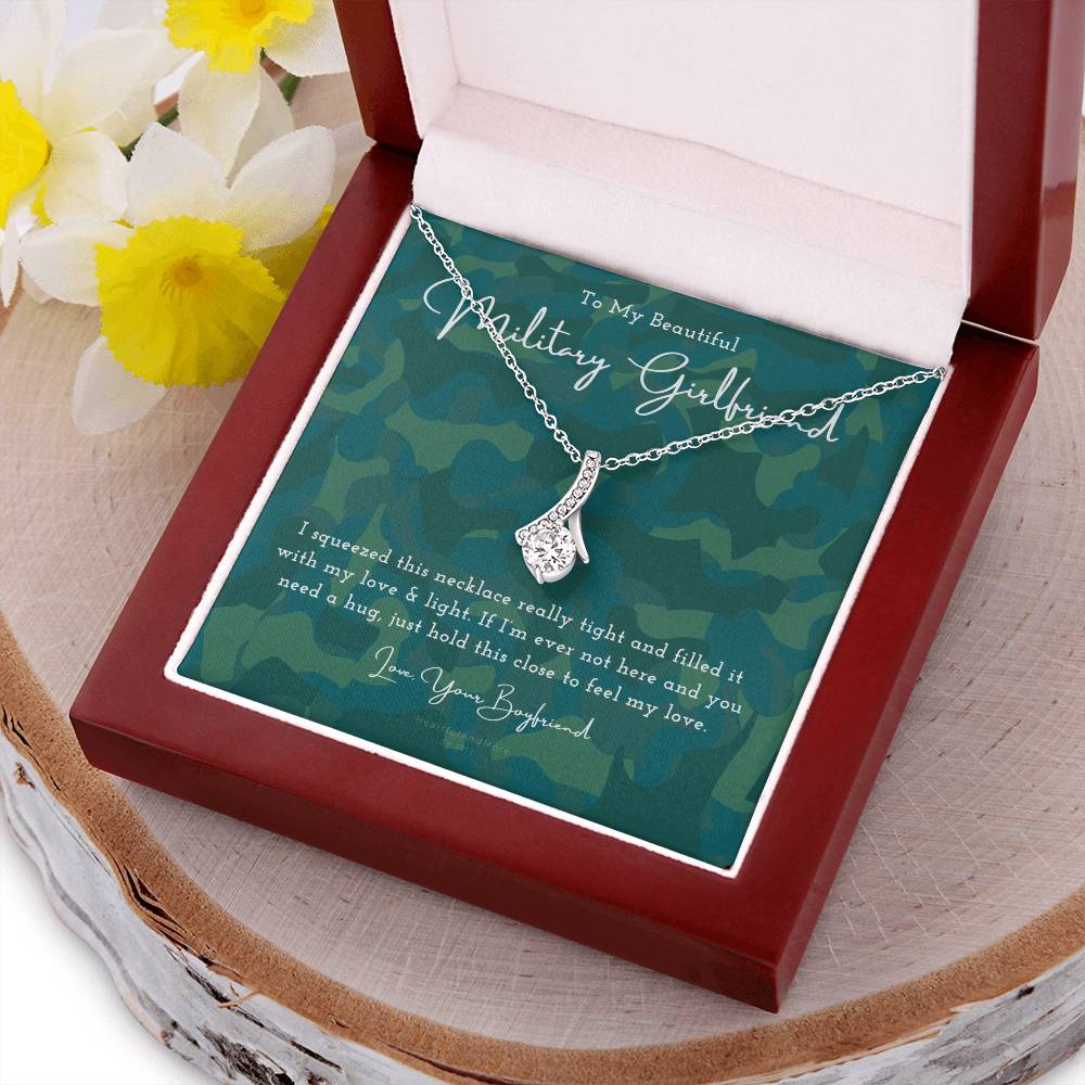 Army Girlfriend Gift Best Military Girlfriend In The World Deployment Gift Gift For Military Girlfriend Military Deployment Necklace Alluring Beauty Necklace