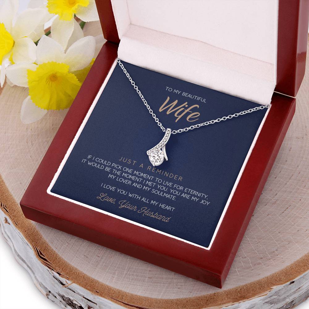To My Beautiful Wife - Just A Reminder  Alluring Necklace Alluring Beauty Necklace