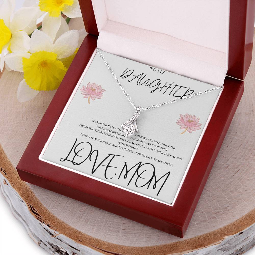 To Daughter From Mom Alluring Beauty Necklace Gift Mom And Daughter No Matter Where You Go Gift From Mom Daughter Wedding Day Alluring Beauty Necklace