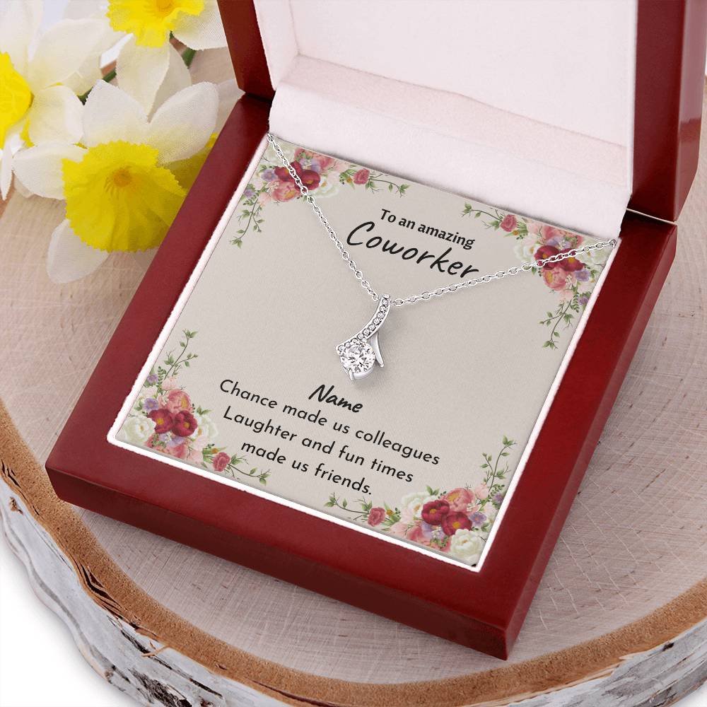 Petit Ribbon - Coworker Leaving - Chance Made Us Colleagues Alluring Beauty Necklace