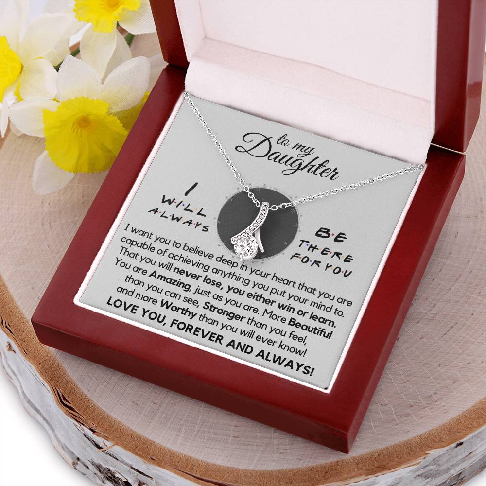 To My Daughter - Forever Love Mother's Day Necklace Gift Set Daughter Gift From Mom Anniversary Alluring Beauty Necklace
