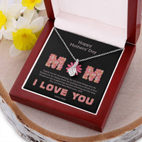 Pink Daisies Mothers' Day Ribbon Necklace Alluring Beauty Necklace