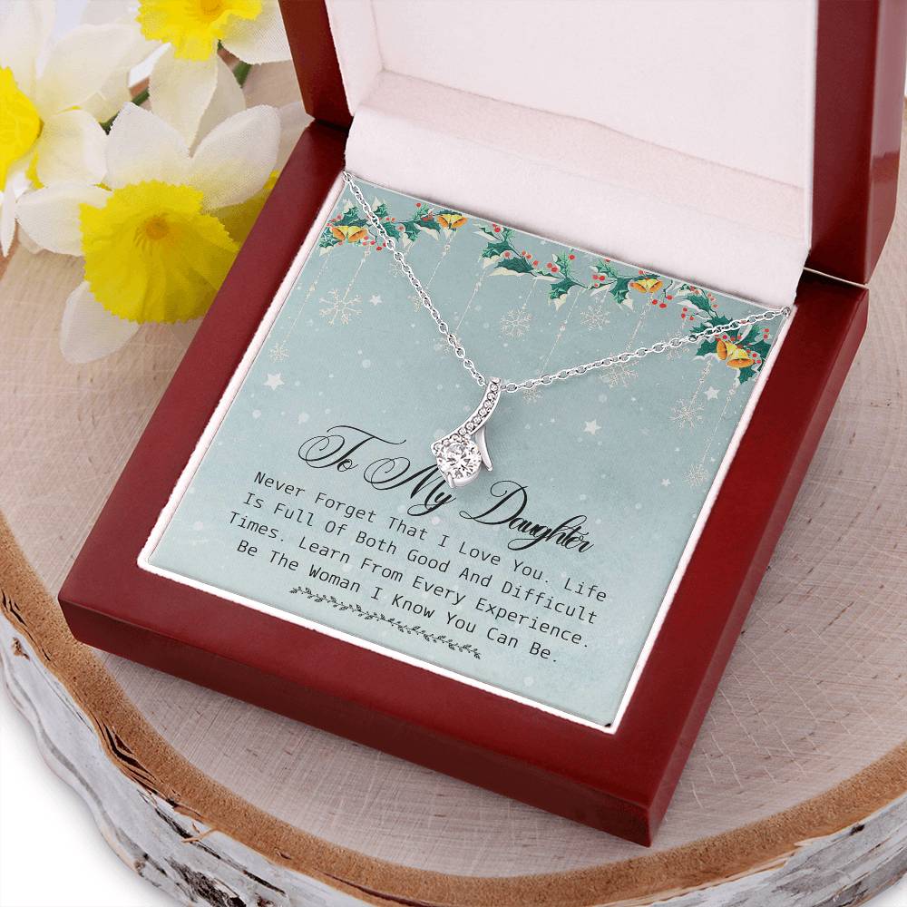Mom To Daughter Alluring Beauty Necklace Gift -  Daughter Birthday Gift Daughter Jewelry Daughter Necklace Alluring Beauty Necklace
