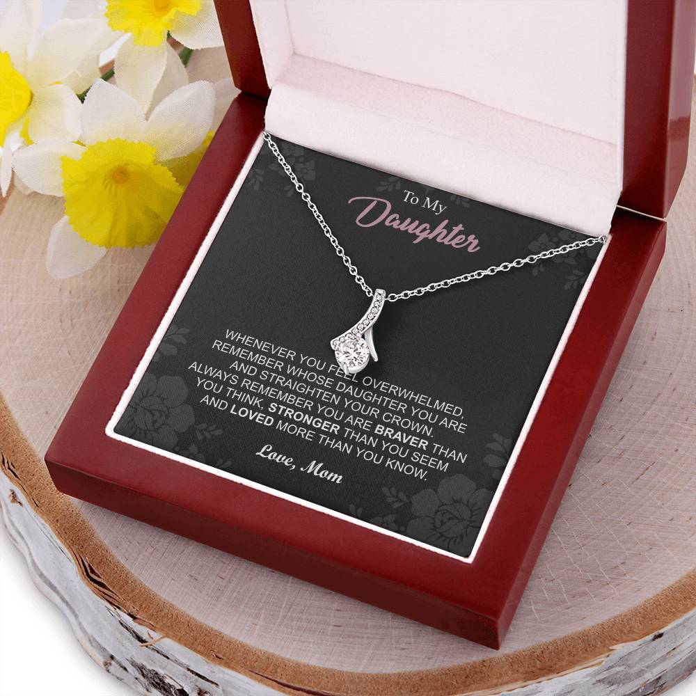 To My Daughter - Alluring Beauty Necklace Gifts Daughter Gift From Mom Anniversary Lovingly Mom Birthday Alluring Beauty Necklace
