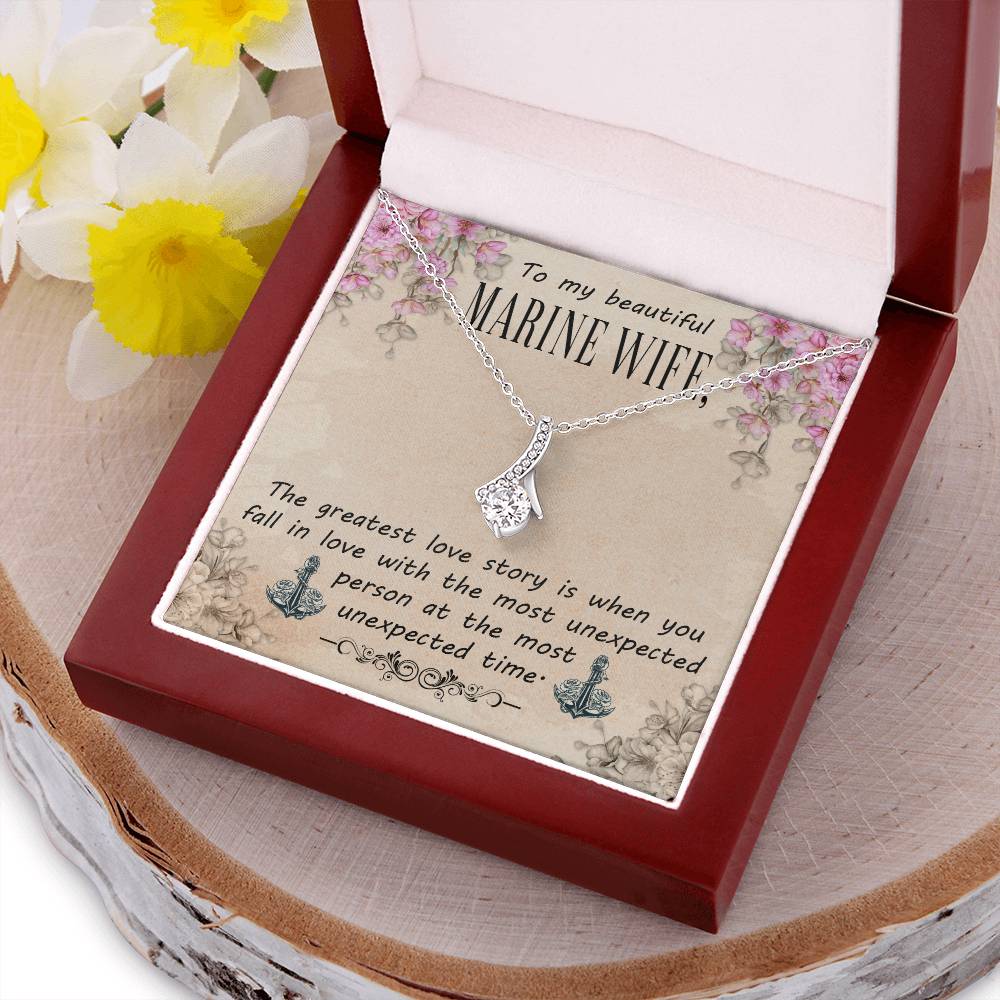 Beautiful Sparkly Pendant Marine Wife Alluring Beauty Necklace